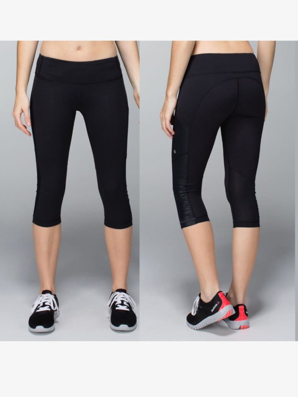 Lululemon Cut The Crop Side Pocket Shimmer Leggings (6) EUC